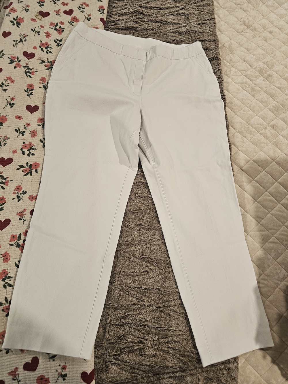 SPANX White Straight-Leg Work-to-Weekend Pants